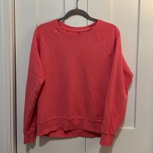 Athleta Sundown sweatshirt - bright pink/coral, S